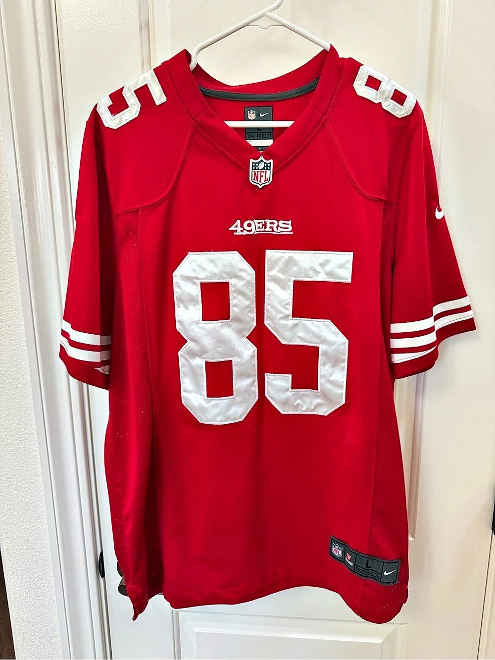 Nike San Francisco 49ers Vernon Davis #85 Nike On Field Game Jersey Men's Red &